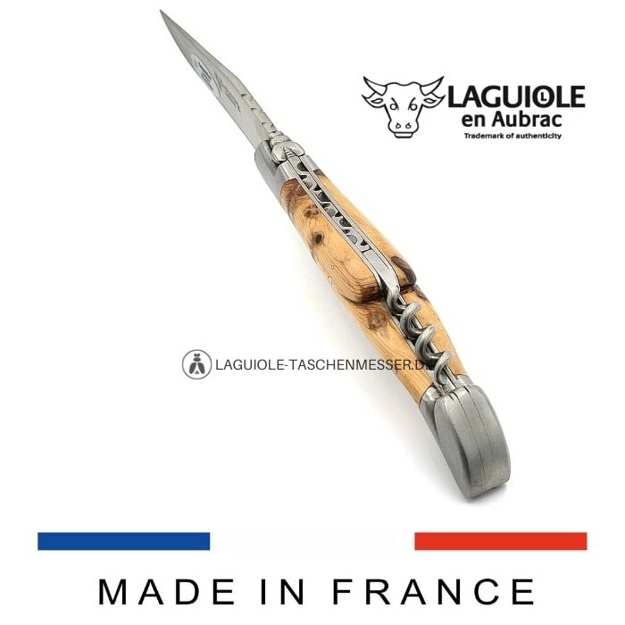 laguiole klappmesser mit korkenzieher griff wacholder