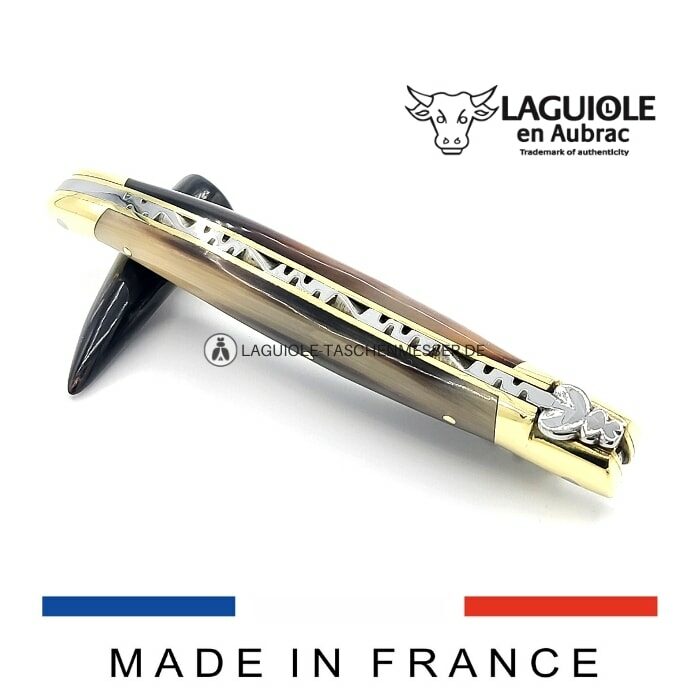 laguiole messer hornspitze messingbacken