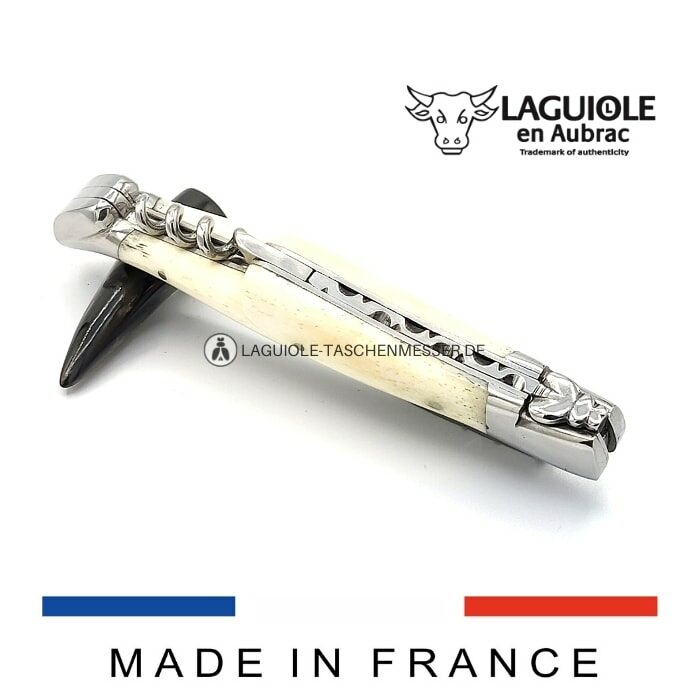 laguiole taschenmesser mit korkenzieher knochen 12cm