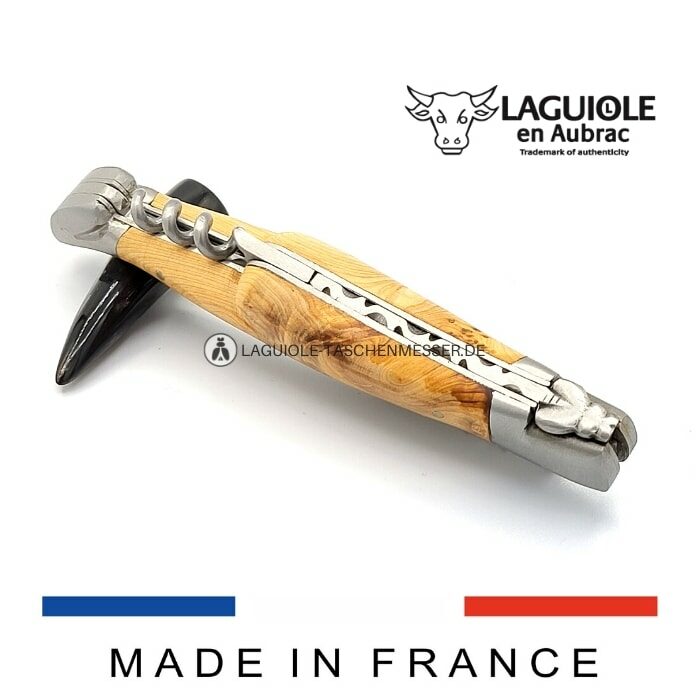 laguiole taschenmesser mit korkenzieher wacholder 12cm