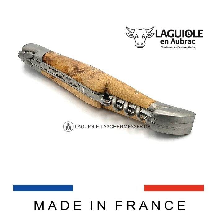 original laguiole taschenmesser mit korkenzieher wacholder 12cm