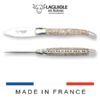 laguiole en aubrac austernmesser griff zerkleinerten austernschalen