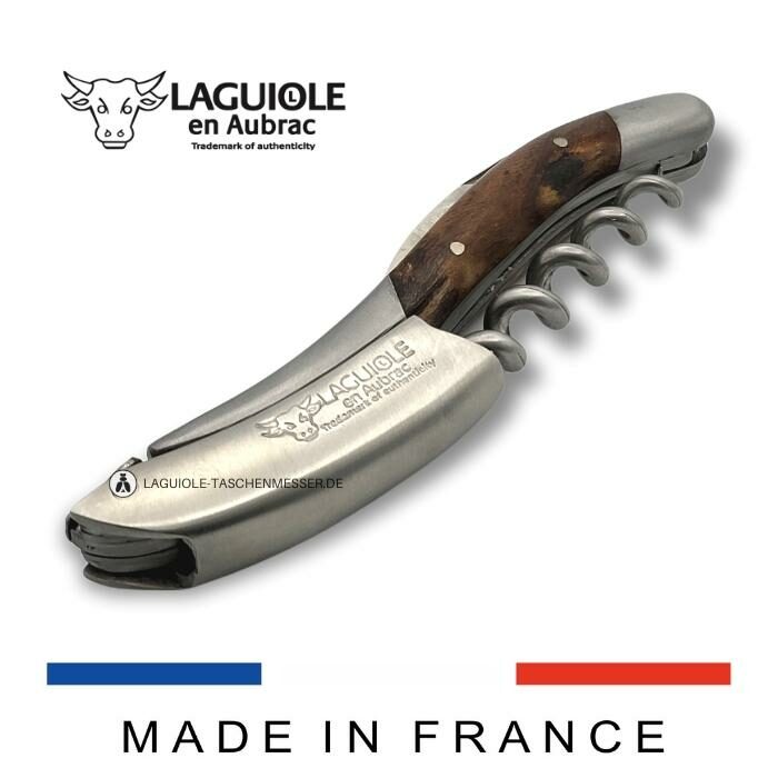laguiole en aubrac kellnermesser weinrebenholz