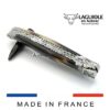 laguiole taschenmesser doppleplatine hornspitze gehammerte backen