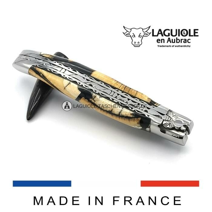 laguiole taschenmesser doppleplatine nougatine mammut elfenbein