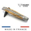 laguiole taschenmesser doppleplatine spiralfeder olivenholz 12cm