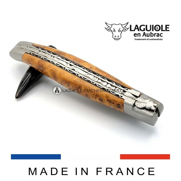 laguiole taschenmesser doppleplatine thuja 12cm