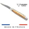 laguiole taschenmesser olivenholz damastklinge doppelplatine