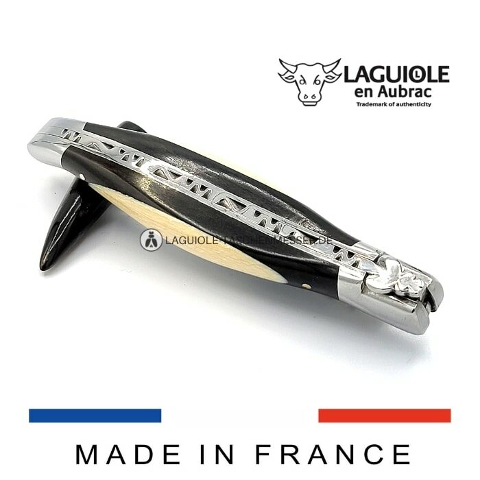 laguiole taschenmesser dodu ebenholz mammutelfenbein 12cm