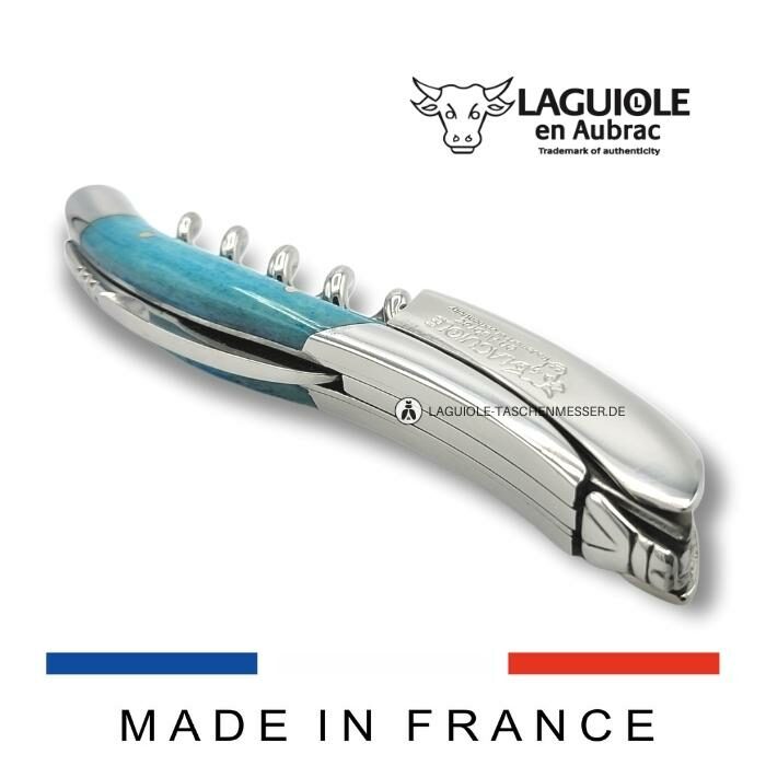 kellnermesser laguiole griff blau kamelknochen