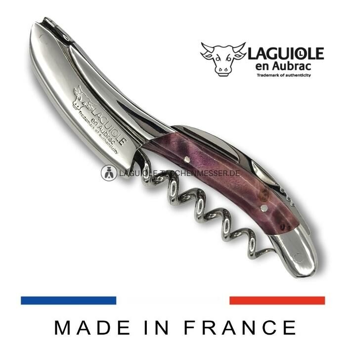 laguiole kellnermesser griff pappel wurzelholz lie de vin