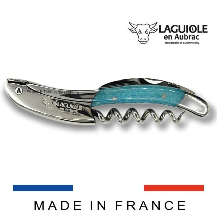 sommelier messer laguiole griff blau kamelknochen