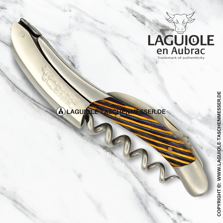original laguiole en aubrac kellnermesser samba gelb