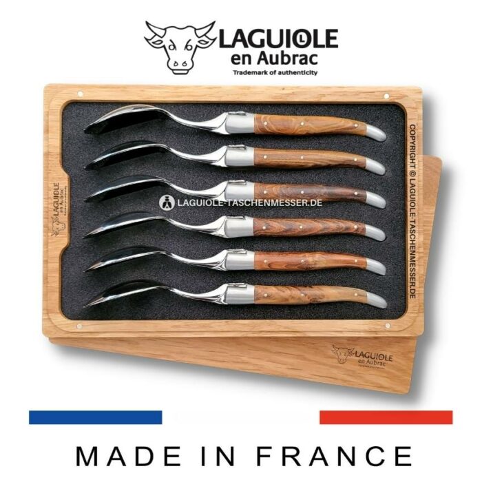 laguiole en aubrac pistazienholz suppenlöffel set