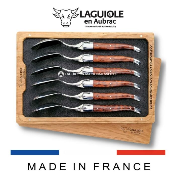 laguiole en aubrac schlangenholz suppenlöffel set