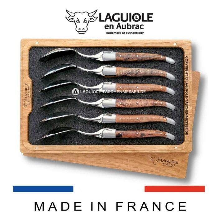 laguiole en aubrac weinrebenholz suppenlöffel set