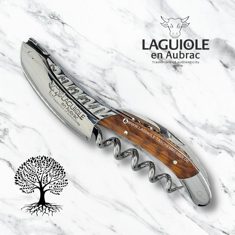 laguiole en aubrac sommeliermesser griff schlangenholz torsade guillochierte platinen