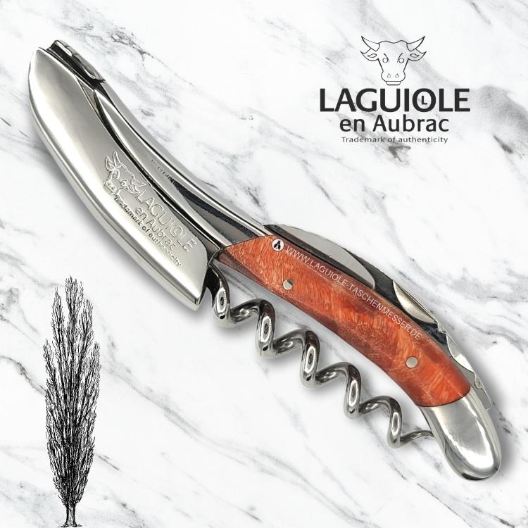 laguiole en aubrac sommeliermessser pappel wurzelholz rot