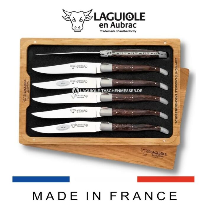 laguiole steakmesser set wengeholz