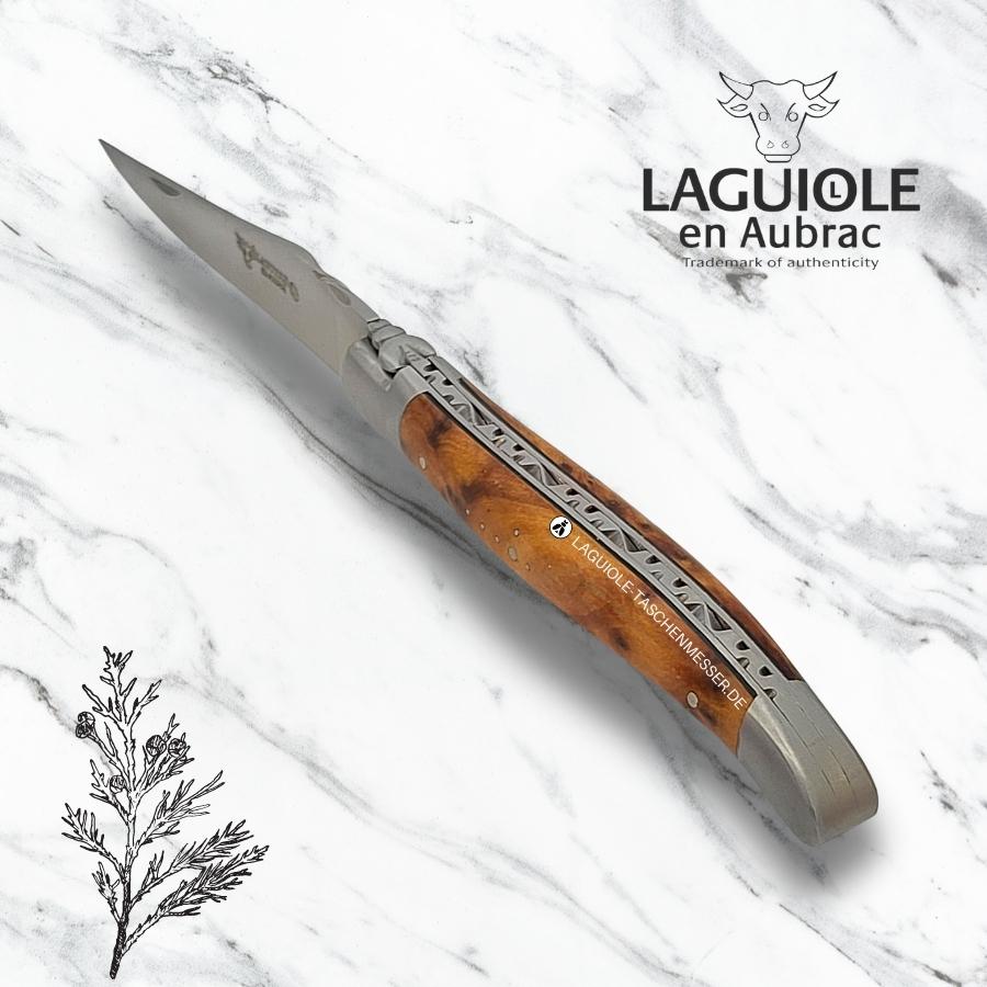 laguiole taschenmesser mit griff aus thuja holz