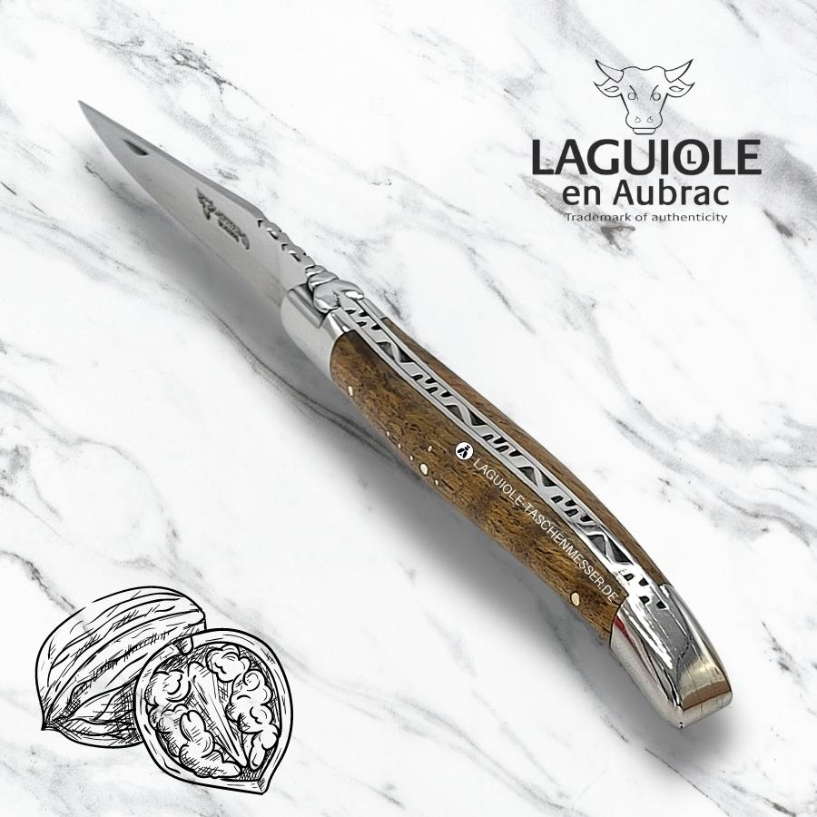 laguiole taschenmesser mit griff aus walnuss holz