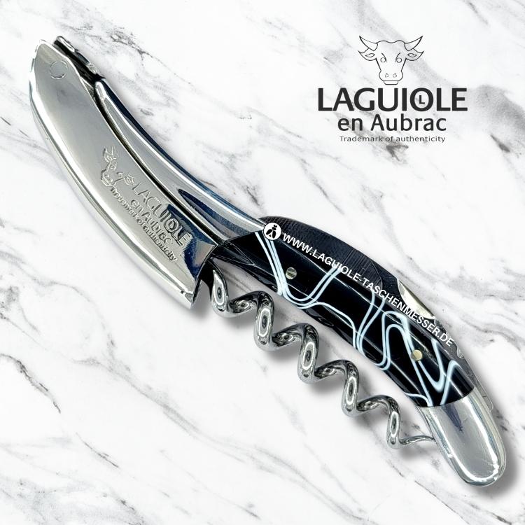 laguiole en aubrac kellnermesser marshmallow schwarz & weiß