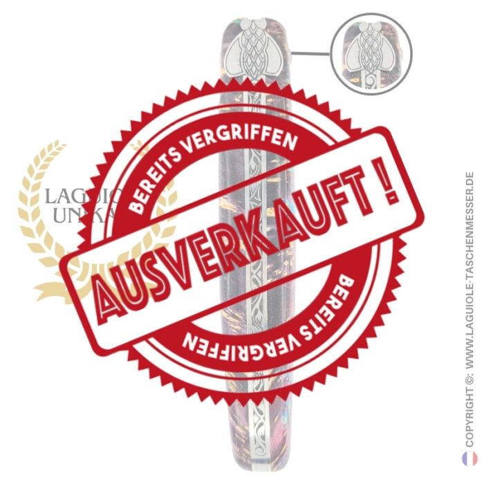 indigowald: laguiole taschenmesser aus violetter holunder maser – voller griff – gravierte biene