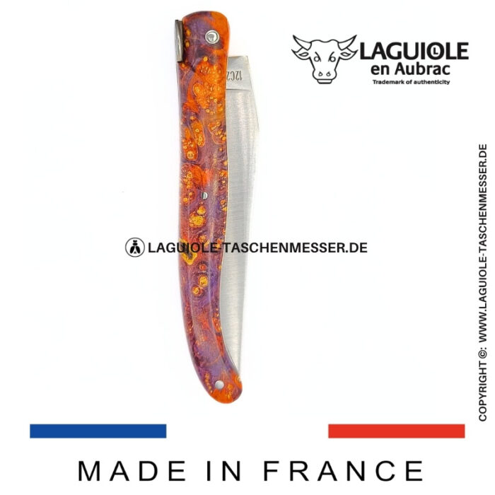 laguiole taschenmesser „le big bang“ – kollektion cosmos – holundermaser rot