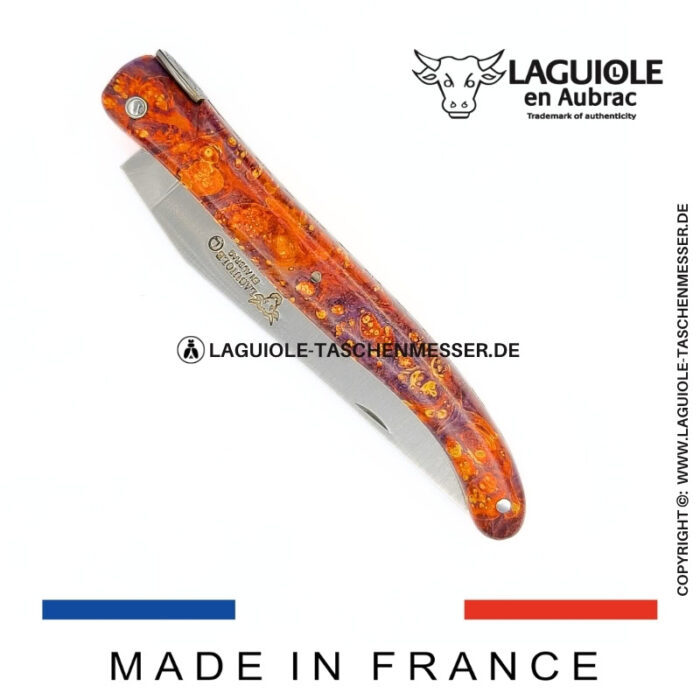 laguiole taschenmesser „le big bang“ – kollektion cosmos – holundermaser rot