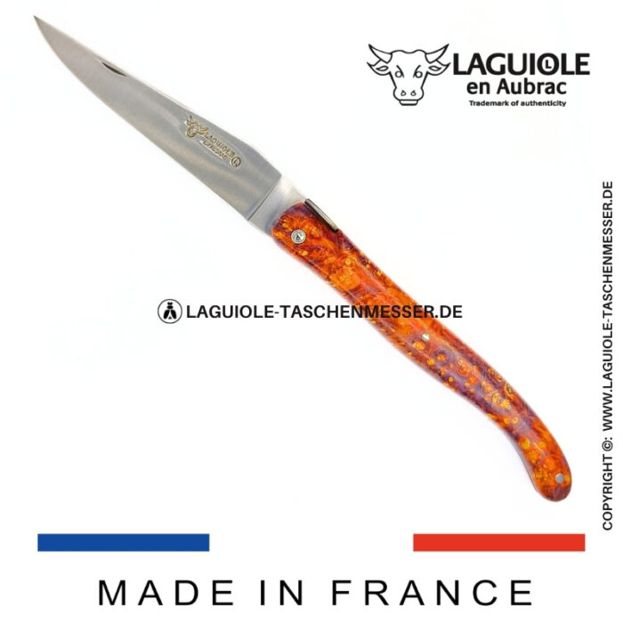 laguiole taschenmesser „le big bang“ – kollektion cosmos – holundermaser rot