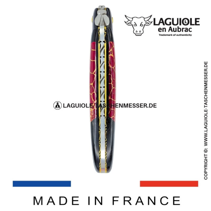 laguiole taschenmesser „nox pretiosa“ – ebenholz & jaspis – guillochierte messingplatinen