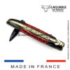 laguiole taschenmesser „nox pretiosa“ – ebenholz & jaspis – guillochierte messingplatinen
