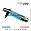 laguiole taschenmesser „nox pretiosa“ – ebenholz & larimar – guillochierte edelstahlplatinen