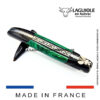laguiole taschenmesser „nox pretiosa“ – ebenholz & malachit – guillochierte edelstahlplatinen