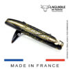 laguiole taschenmesser „nox pretiosa“ – ebenholz & onyx – guillochierte messingplatinen
