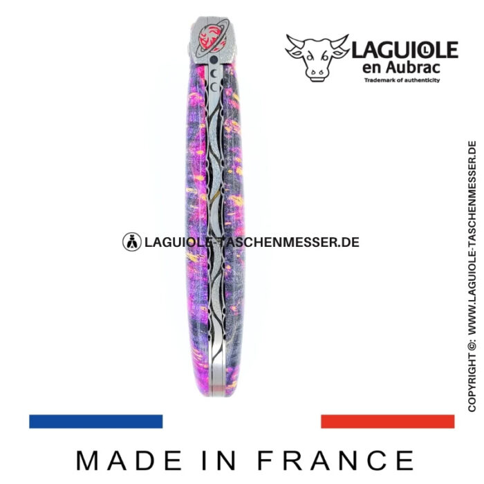 laguiole taschenmesser „saturn“ – kollektion cosmos – holundermaser rosa