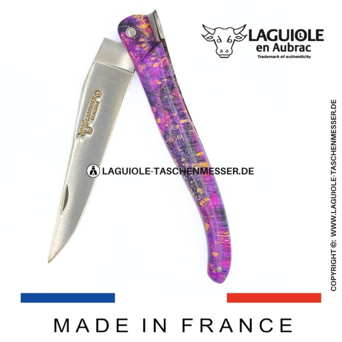 laguiole taschenmesser „saturn“ – kollektion cosmos – holundermaser rosa