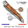 laguiole taschenmesser mit griff aus thuja – guillochierte platinen & balbach damas klinge