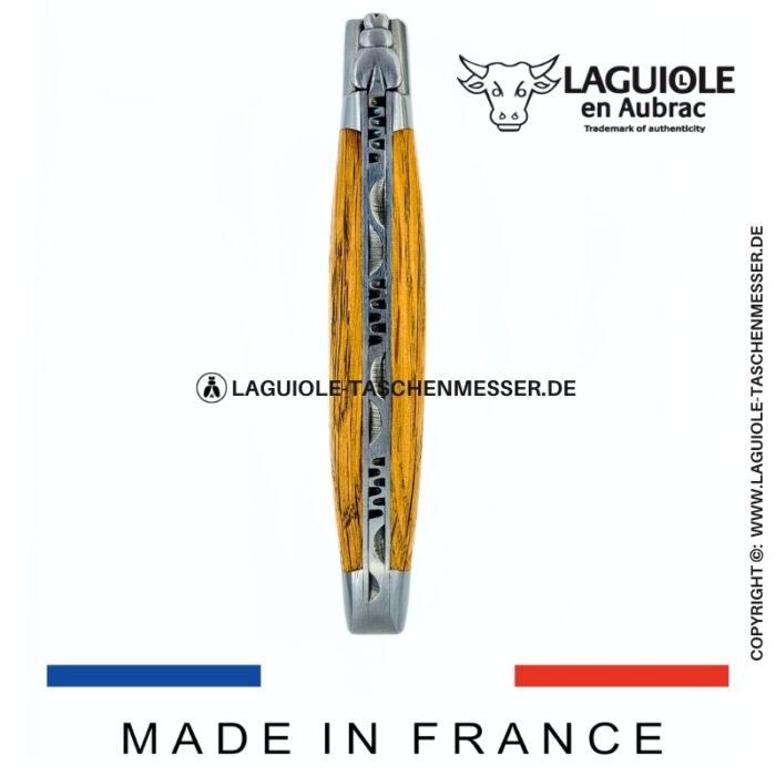 laguiole taschenmesser mit griff aus eichenholz