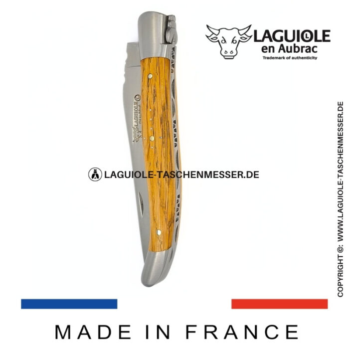 laguiole taschenmesser mit griff aus eichenholz