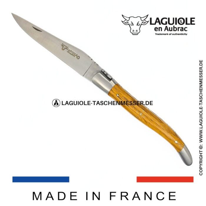 laguiole taschenmesser mit griff aus eichenholz