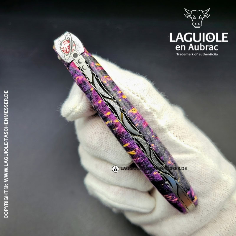 laguiole taschenmesser „saturn“ – kollektion cosmos – holundermaser rosa