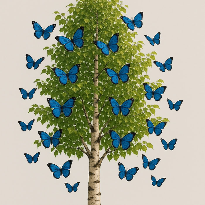 schmetterling blauem