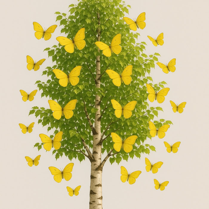schmetterling gelbem