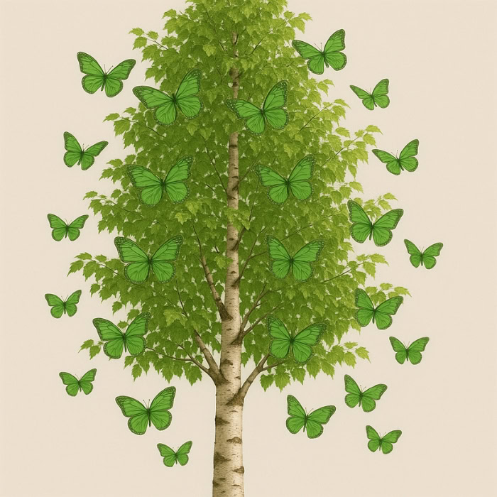 schmetterling grunem