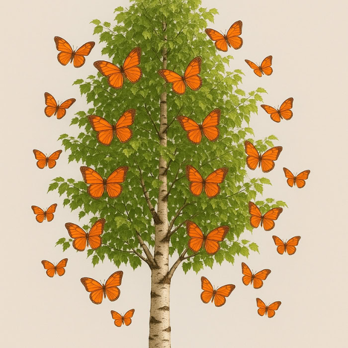 schmetterling orangefarbenem