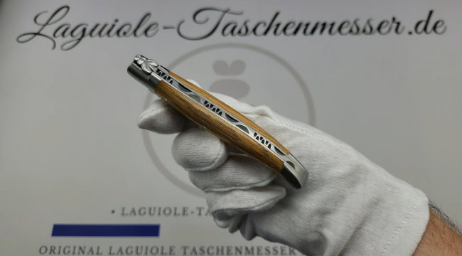 laguiole taschenmesser mit griff aus eichenholz