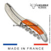 laguiole en aubrac kellnermesser – griff aus orangem cheesewood