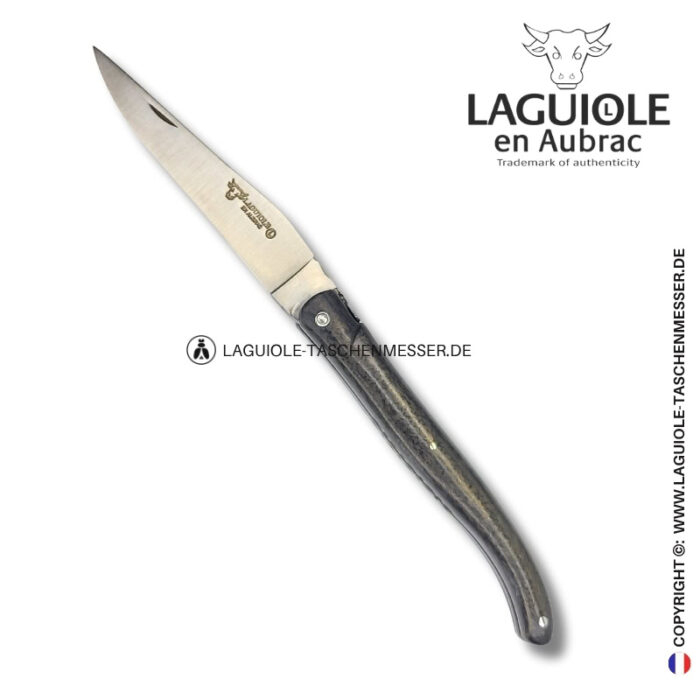 schwarze sonnenfinsternis: laguiole taschenmesser aus carbon – gravierte biene und feder