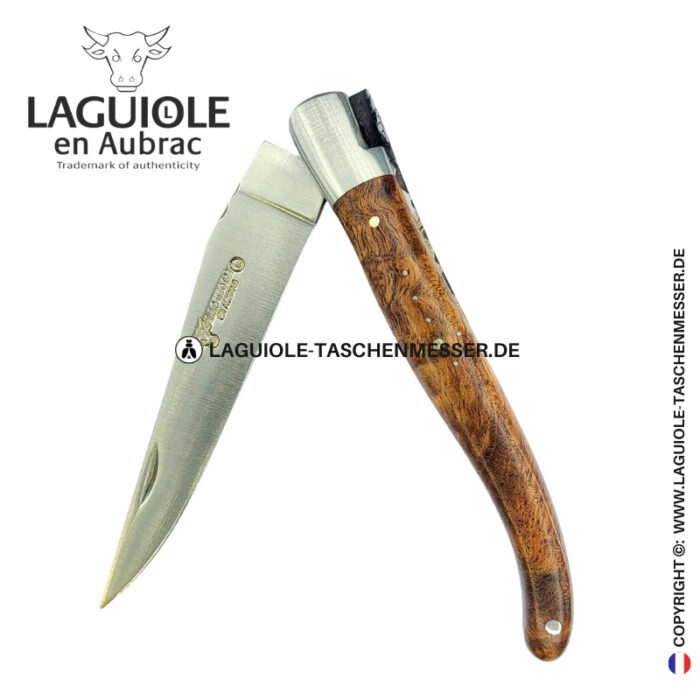 albizia am feldrand: laguiole taschenmesser aus albizia holz